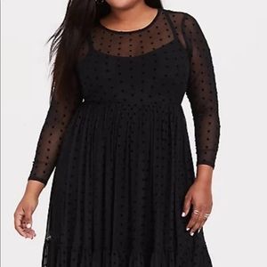 torrid polka dot lace dress
